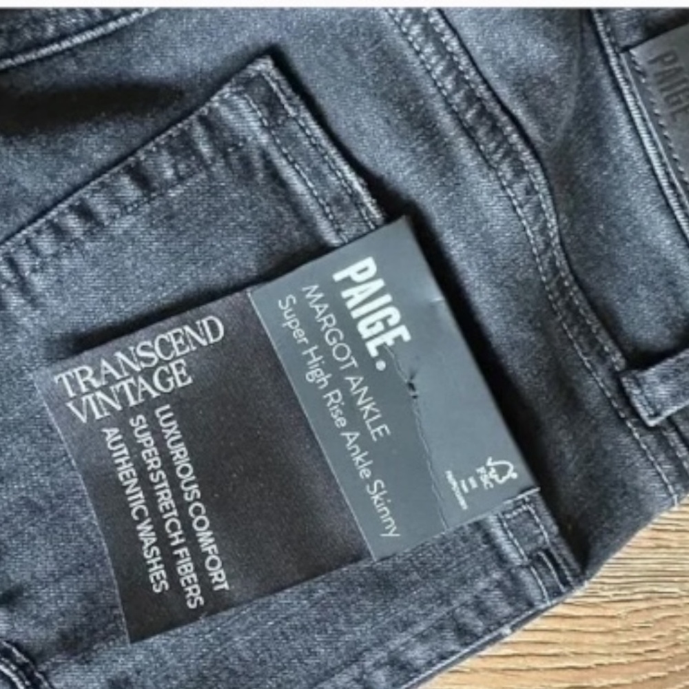 PAIGE Margot Super High Rise Skinny Jeans Midnight Star Size 24 NEW - Picture 5 of 10